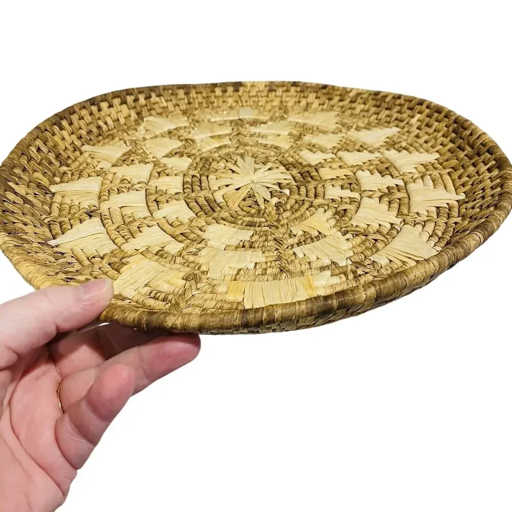 Vintage raffia woven